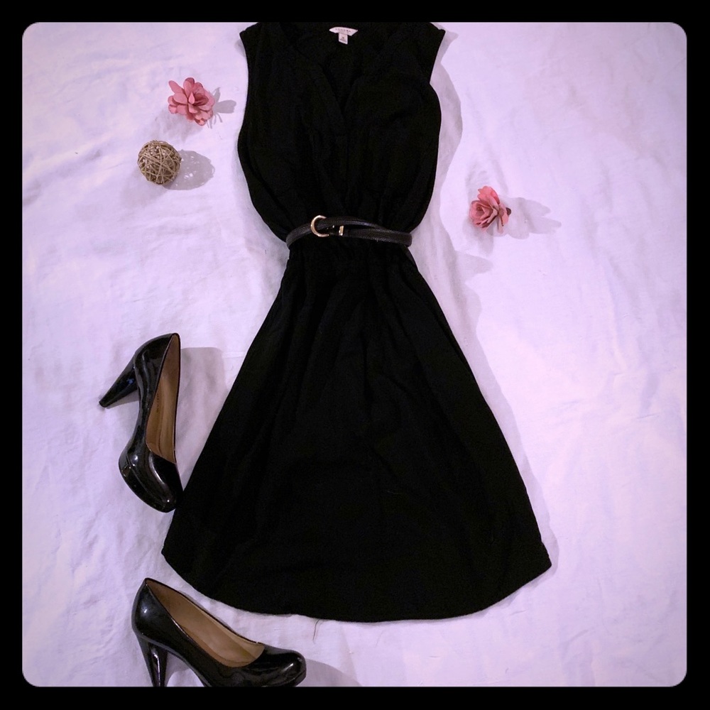 Black knee length dress